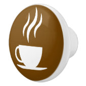 コーヒードアノブのキャビネットプル セラミックノブ (右)