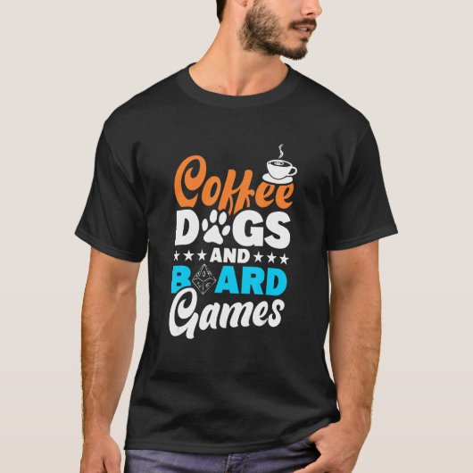 コーヒードッグボードゲームボードゲーマー卓上 Tシャツ (正面)