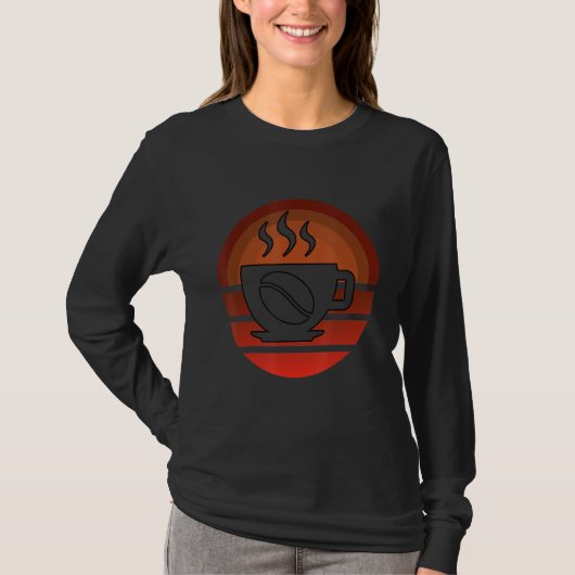 コーヒードリンカーコーヒーモチーフ Tシャツ (正面)