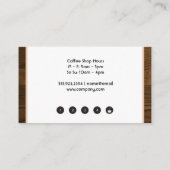 コーヒードリンクの上面 |木製トリム |パンチカード ロイヤリティカード (裏面)