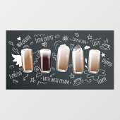 コーヒードリンクリアルなコーヒーショップシャルボード ウィンドウサイン (シート)