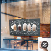 コーヒードリンクリアルなコーヒーショップシャルボード ウィンドウサイン (カフェ窓)