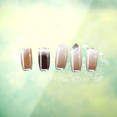 コーヒードリンクリアルなコーヒーショップ広告フロント ウィンドウサイン (シート3)