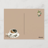 コーヒードリンク, ハッピーバースデー, お祝い ポストカード (裏面)