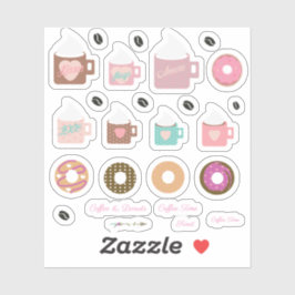 コーヒードーナツとキャンプファイアのプランナーシール シール