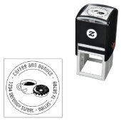 コーヒードーナツ ショップ 丸い住所 セルフインキングスタンプ (インサイチュ)