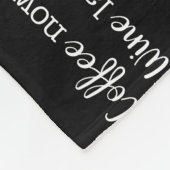 コーヒーナウワインレターシンプル文字 フリースブランケット (角)