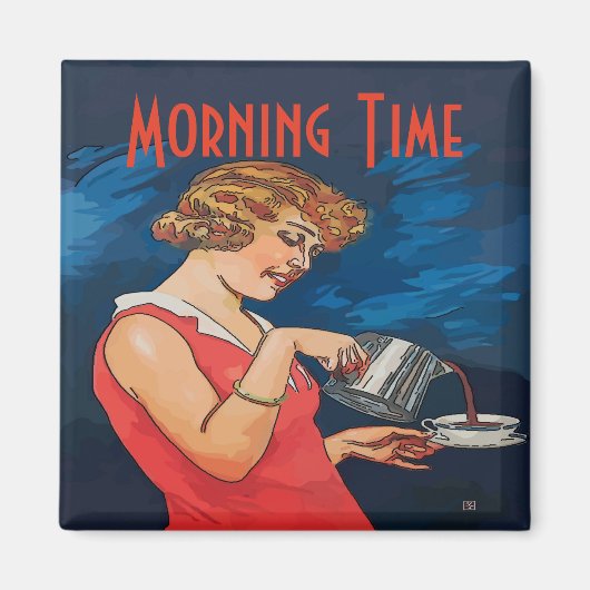 コーヒーニューオーリンズカフェ マグネット (正面)