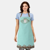 コーヒーネームアクアバリスタパーソナライズされたエプロン エプロン (着用した状態)