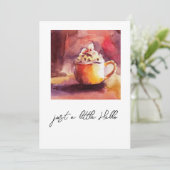 コーヒーノートカード1枚 サンキューカード (スタンド正面)