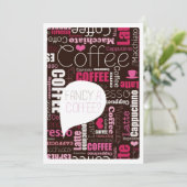 コーヒーハイティーフレンドパーティの招待状 招待状 (スタンド正面)