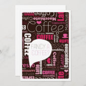 コーヒーハイティーフレンドパーティの招待状 招待状 (正面/裏面)