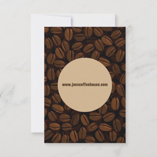 コーヒーハウスのチラシ 招待状 (裏面)