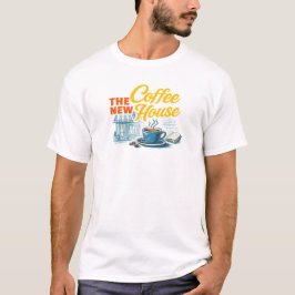 コーヒーハウスの居心地の良いカフェアート Tシャツ