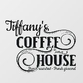 コーヒーハウスカスタムビジネス ウィンドウサイン (シート)