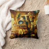 コーヒーハウスドーナツステアンパンク装飾用クッション クッション (ブランケット)