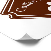 コーヒーハウスラベルシンボルや象徴 ポスター (角)