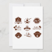 コーヒーハウスラベルシンボルや象徴 招待状 (正面)