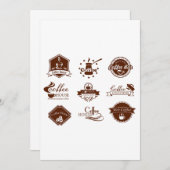 コーヒーハウスラベルシンボルや象徴 招待状 (正面/裏面)