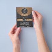 コーヒーハウスロゴオープンハウス銅と黒 チラシ (手)