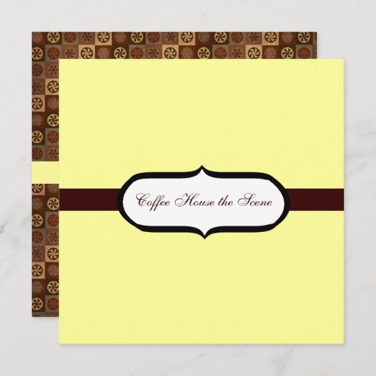 コーヒーハウス 招待状 (正面/裏面)
