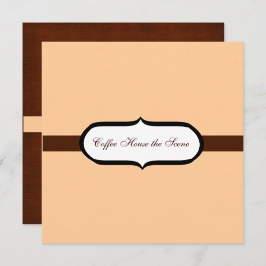 コーヒーハウス 招待状 (正面/裏面)