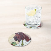 コーヒーハウンドのコースター ラウンドペーパーコースター (インサイチュ)