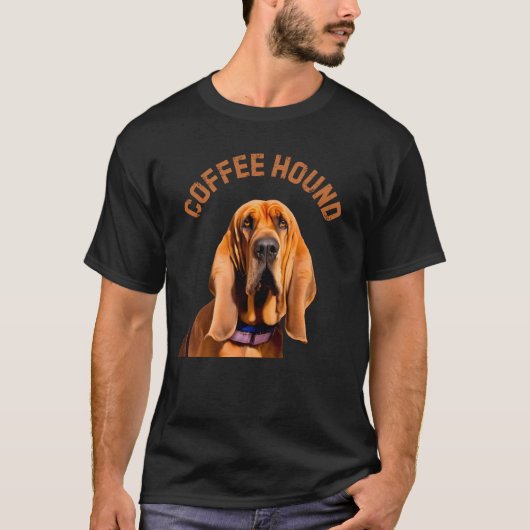 コーヒーハウンド犬 Tシャツ (正面)