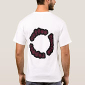 コーヒーハッスルリピートやる気を起こさせるタイポグラフィ Tシャツ (裏面)