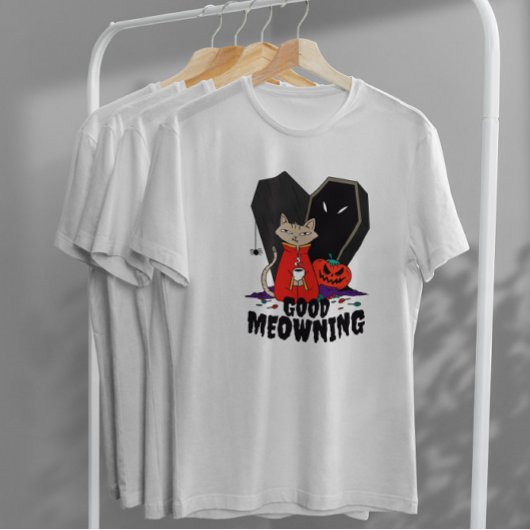 コーヒーハロウィーン猫 Tシャツ