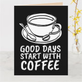 コーヒーハローグリーティングカードカード カード (黄色い花)