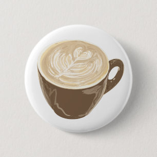 コーヒーハートの芸術 缶バッジ