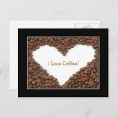 コーヒーハートはがき ポストカード (正面/裏面)