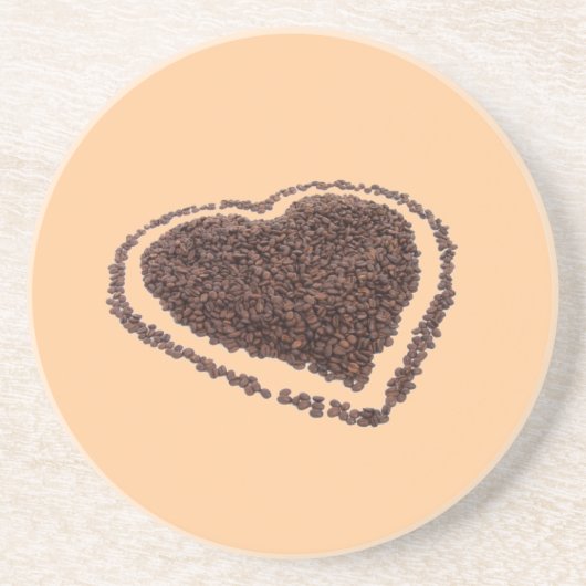 コーヒーハートコースター コースター (正面)