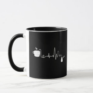 コーヒーハートビートコーヒーカップカフェイン愛好家 マグカップ