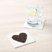 コーヒーハート スクエアペーパーコースター (インサイチュ)