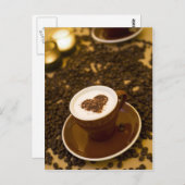 コーヒーハート ポストカード (正面/裏面)