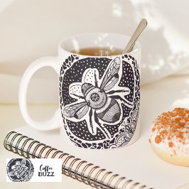 コーヒーバズのまわりに コーヒーマグカップ