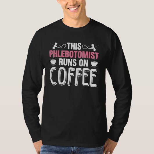 コーヒーバタフライ走ニード上のこのPhlebotomiss Tシャツ (正面)