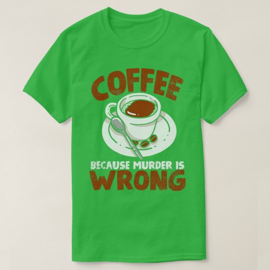 コーヒーバリスタコーヒードリンカー Tシャツ (デザイン正面)