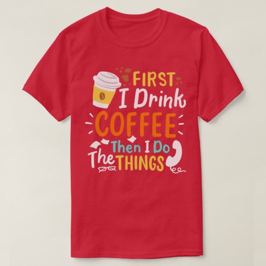 コーヒーバリスタコーヒー恋人2 Tシャツ (デザイン正面)