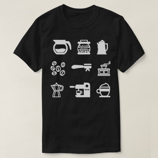 コーヒーバリスタ4 Tシャツ (デザイン正面)