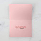 コーヒーバレンタインを持つリス シーズンカード (内部)