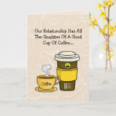 コーヒーバレンタインデーカード カード (黄色い花)