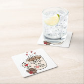 コーヒーバレンタイン |バレンタインギフト |バレンタインデー スクエアペーパーコースター (インサイチュ)