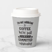 コーヒーバーおもしろいワードアート 紙コップ (正面)