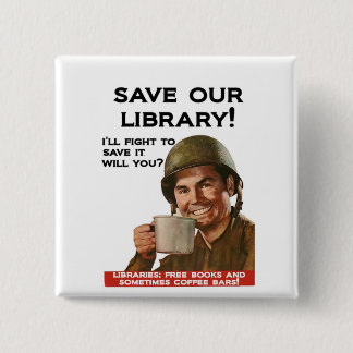 コーヒーバーの正方形のバッジ 缶バッジ