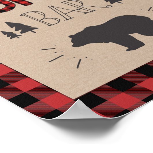 コーヒーバーサインランバージャックコーヒーテーブルの看板 ポスター (角)