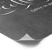 コーヒーバーシャルボードウェディングデイサイン ポスター (角)