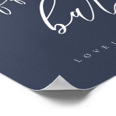 コーヒーバーシンプルネイビー ポスター (角)